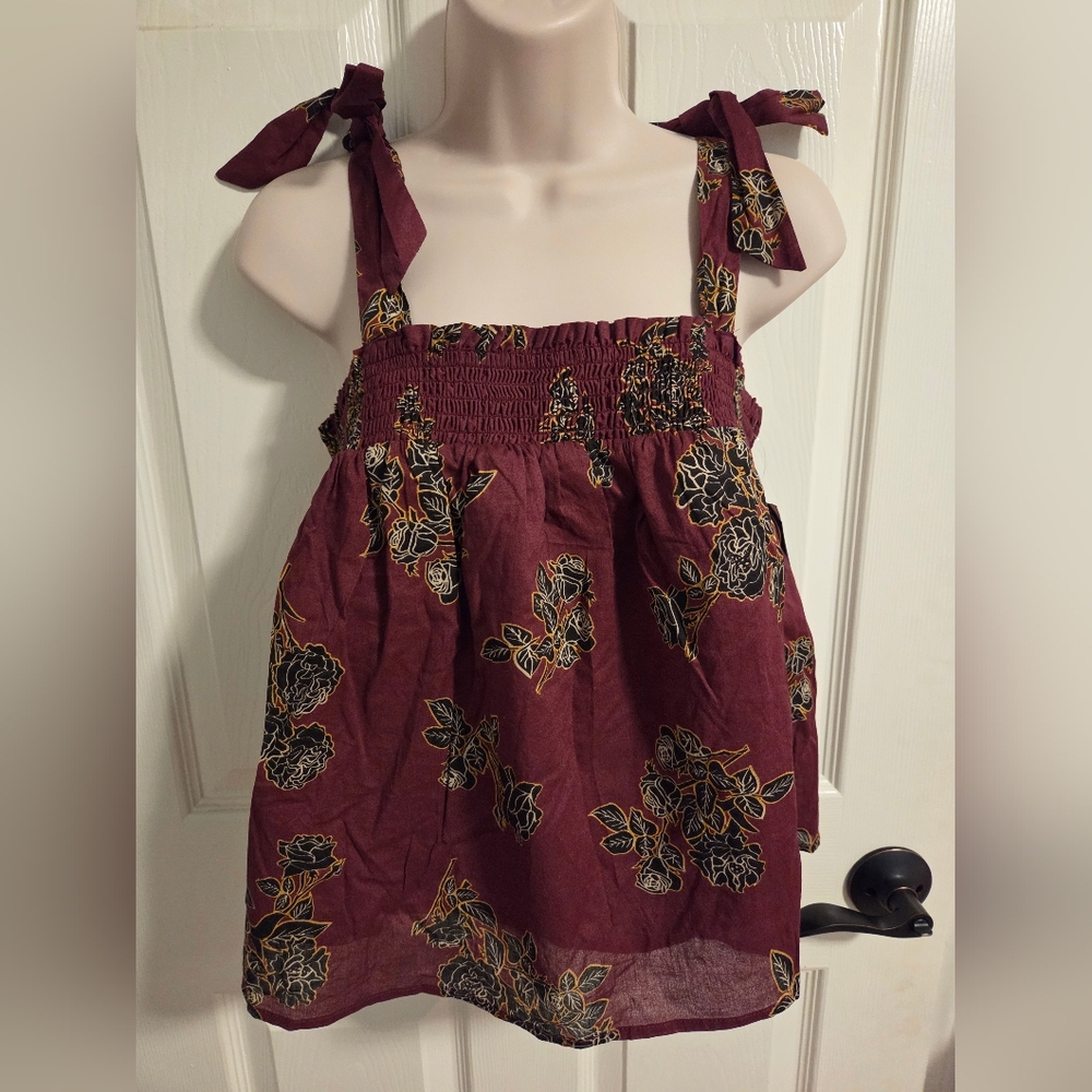 Angels Burgundy Floral Dress
